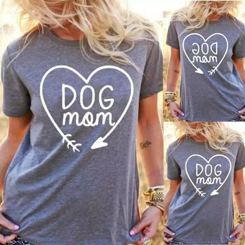 NEW Grey Dog Mom TShirt - Picture 2 of 3